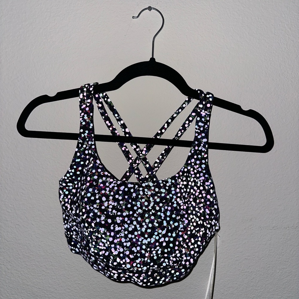 Women's lululemon reflective Dot sports bra energy bra sz 6 seawheeze edition